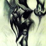 Greed, Charcoal and pastel on watercolor paper, 30" x 20", 2012